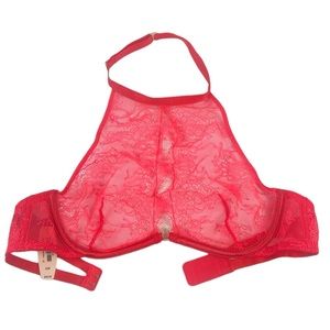 Victoria Secret’s Very Sexy Lace High Neck Plunge Open Bra